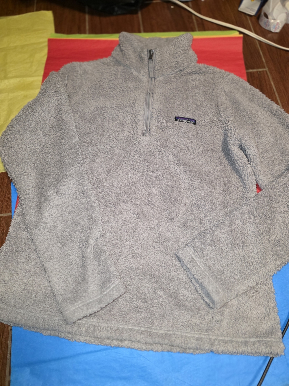 Patagonia Womens Gray Quarter-Zip Fleece Pullover